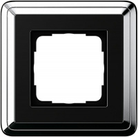 Рамка 1-постовая Gira ClassiX Хром/Черный