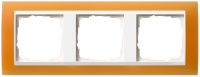 Рамка 3-постовая Gira Event Матовый Оранжевый/Белый глянец