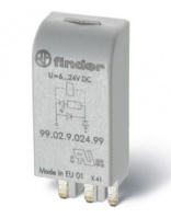 Модули индикации и защиты зеленый светодиод + диод стандартная полярность 6-24VDC Finder