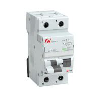 Дифференциальный автомат 1P+N 2A (D) 30mA (AC) 6kA EKF Averes DVA-6