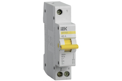 Выключатель-разъединитель трехпозиционный 1P 40А IEK ВРТ-63 IEK ВРТ MPR10-1-040