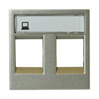 Накладка розетки телефонной/информационной 2-ой 2мод ABB NIE Zenit Шампань N2218.2 CV
