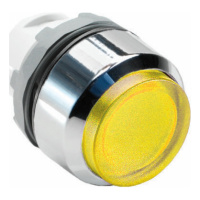 Кнопка MP3-21Y желтая выступающая только корпус с подсветкой без фиксации ABB