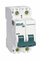 Автоматический выключатель 1P+N 50А х-ка D 4,5кА DEKraft ВА-101