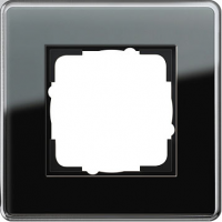 Рамка 1-постовая Gira Esprit Glass C Черное стекло