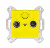 Розетка TV-R оконечная жёлтый ABB Levit