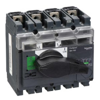 Выключатель-разъединитель, монтаж на плате 4P / с чёрной рукояткой Schneder Electrc nterpact NV160