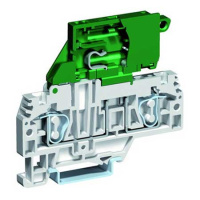 Держатель предохранителя 5x20. Пружина. 4 кв. мм. Серый. С диодным индикатором на 12-48 вольт (AC/DC). DKC