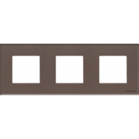 Рамка 3-постовая 2+2+2 мод ABB NIE Zenit Кофейное стекло N2273 CC