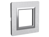 Рамка из алюминия, "Avanti", серая, 2 модуля DKC