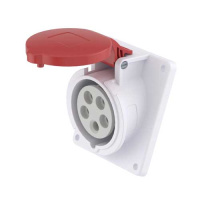 Розетка панельная с наклоном IP44 16А 3P+E+N 400В DKC