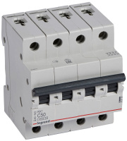 Автоматический выключатель 4P 50A C 4,5kA Legrand RX3