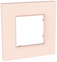 Рамка 1-постовая Schneider Electric Unica Quadro Pearl Розовый жемчуг