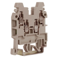 CBR.2, проходной зажим бежевый 2 ввода/2 вывода, 2,5 кв.мм DKC