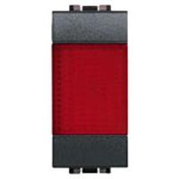 Сигнальный элемент красный 1 модуль для ламп 11250L-11251L-11252L Bticino Living Light Антрацит