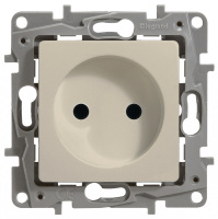 Розетка без заземления винтовой зажим Legrand Etika Cлоновая кость