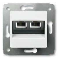 Розетка информационная 2-ая RJ45 кат.6 UTP Legrand Cariva Белый