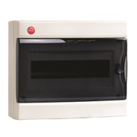 Щиток настен.с двер.12мод.,IP41,бел.,с клем.блок.1х87512 и замком DKC