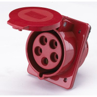 Розетка стационарная 125 3P+PE+N 32A 380В IP44 РС-102 DEKraft