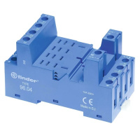 Розетка с винтовыми клеммами для реле 56.34 в комплекте металлическая клипса 096.71 синий Finder