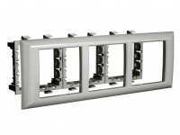 Рамка-суппорт "Avanti" для "In-liner Front",  серебристый металлик, 6модулей DKC