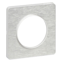 Рамка 1-постовая Schneider Electric Odace Алюминий Мартель/Белый