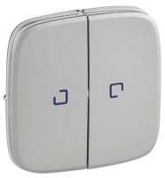 Клавиша 2-ая с подсветкой Legrand Valena Allure Алюминий