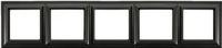 Черный матовый Рамка 5-постовая Jung Eco Profi DECO