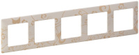 Рамка 5-постовая Legrand Valena Life Ампир Бежевый