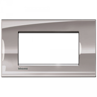 Рамка прямоугольная 4 мод Bticino Living Light Никель