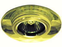 Светильник встраиваемый 35Вт GU5,3 + 3Вт LED Зеркальный желтый IMEX