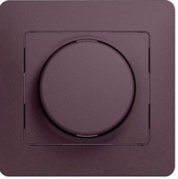 Светорегулятор (диммер) поворотный 300Вт в сборе Systeme Electric Glossa Сиреневый туман