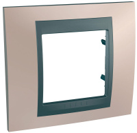 Рамка 1-постовая Schneider Electric Unica Top Оникс/Графит