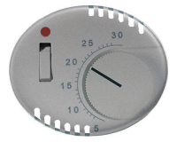 Накладка терморегулятора комнатного с выключателем ABB NIE Tacto Серебряный