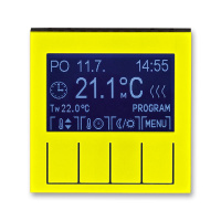 Терморегулятор универсальный программируемый жёлтый / дымчатый чёрный ABB Levit