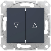 Выключатель жалюзийный с механической блокировкой 10A Schneider Electric Sedna Графит