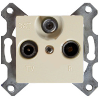 Розетка TV-FM-SAT проходная Legrand Cariva Слоновая кость