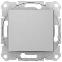 Переключатель 1-клавишный 16A Schneider Electric Sedna Алюминий
