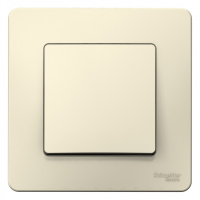 Выключатель 1-клавишный скрытой установки (cхема 1) 10A 250B Systeme Electric Blanca Молочный