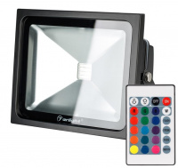 Прожектор светодиодный AR-FLB-30Вт-220В RGB (IR ПДУ Карта 24кн) Arlight Черный