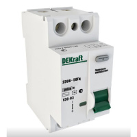 Устройство защитного отключения 2P 16А 300мА AC Устройство защитного отключения-03 6кА DEKraft