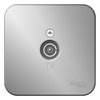 Розетка TV накладного монтажа с изолирующей пластиной Systeme Electric Blanca Алюминий