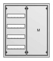 Шкаф с дверцей в нишу 684х560х120, DIN125мм-4ряда/48(96)мод, IP31 / 30146 ABB U