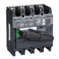 Выключатель-разъединитель, монтаж на плате 4P / с чёрной рукояткой Schneder Electrc nterpact NV630