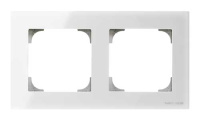 Рамка 2-постовая ABB NIE Sky Стекло белое 8572 CB