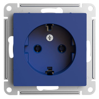 SE AtlasDesign Розетка с заземлением Аквамаринин 16А механизм