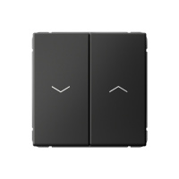 ARTGALLERY 2-клавишный ВЫКЛЮЧАТЕЛЬ ДЛЯ ЖАЛЮЗИ, 2х сх.4, 10А, механизм, БАЗАЛЬТ