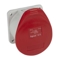 Встраиваемая прямая розетка с уменьшенным фланцем - P17 Tempra Pro - IP 44 - 380/415 В~ - 32 A - 3К+Н+З Legrand