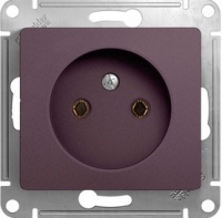 Розетка без заземления 16A 250В механизм Systeme Electric Glossa Сиреневый туман