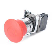 Systeme Electric Кнопка аварийного останова SB4 в сборе 22мм 40мм тяни-толкай металл 1НЗ